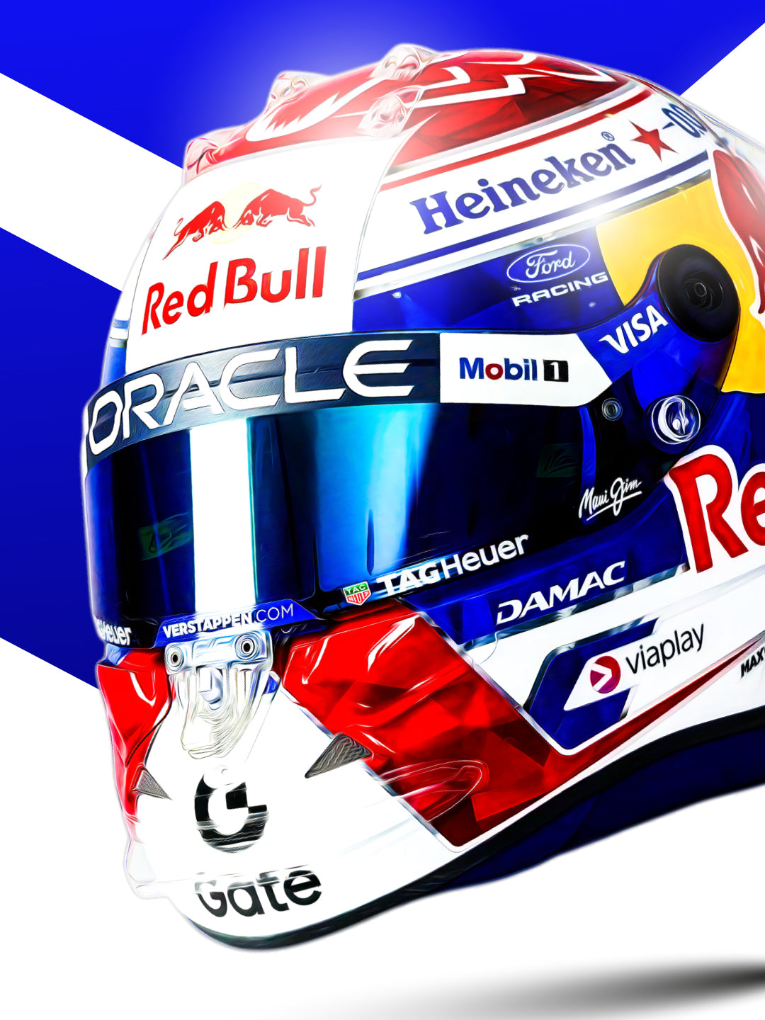 Max Verstappen 2026 Helmet, Formula 1 Print