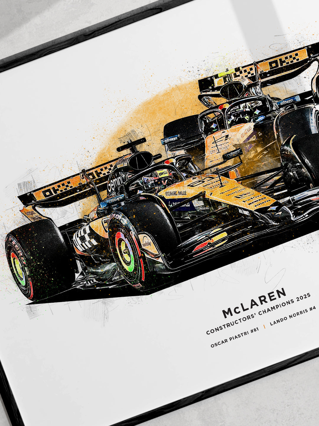 McLaren Constructors' Champions 2025, Formula 1 Art Print