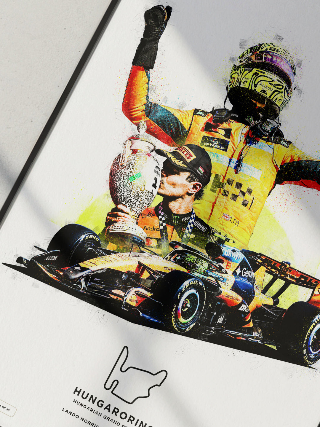 Limited Edition Lando Norris Hungarian GP 2026 Formula 1 Print