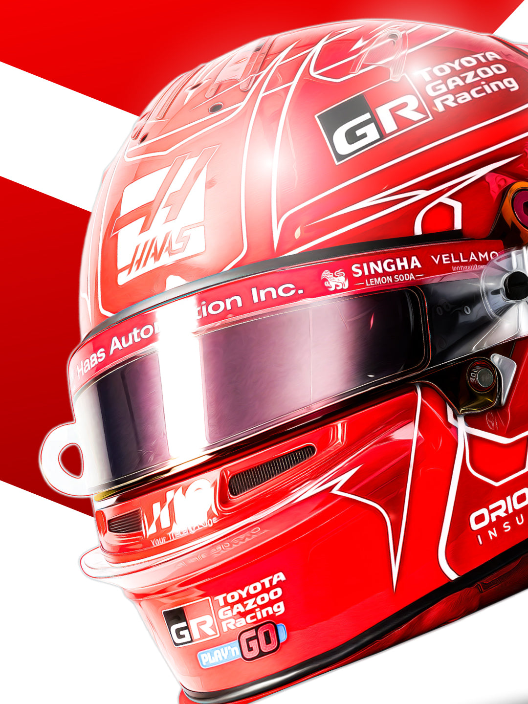 Esteban Ocon 2026 Helmet, Formula 1 Print