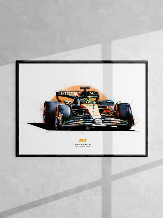Oscar Piastri 2025 McLaren MCL39, Formula 1 Print