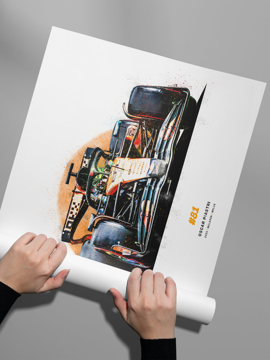 Oscar Piastri 2025 McLaren MCL39, Formula 1 Print