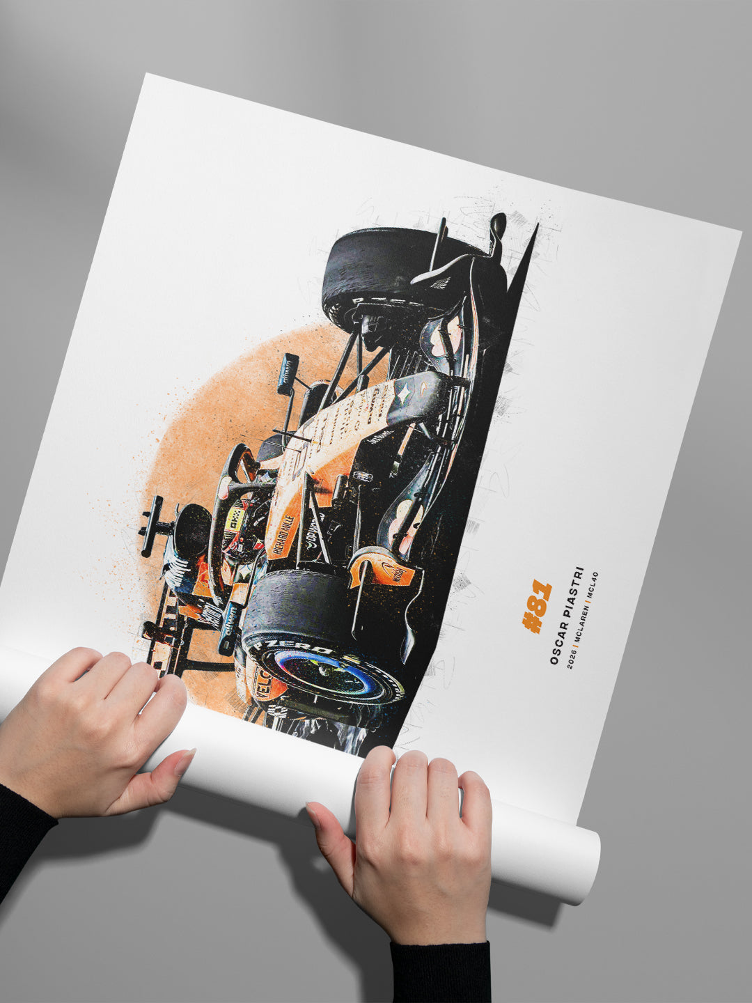 Oscar Piastri 2026 McLaren MCL40, Formula 1 Print