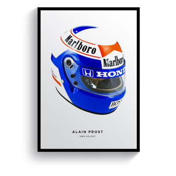 Alain Prost, 1988 Formula 1 Helmet Print