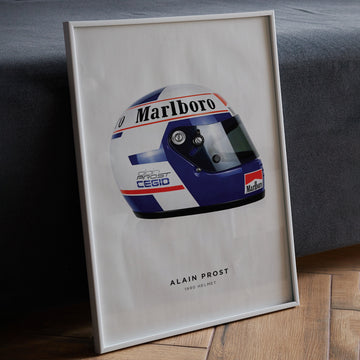 Alain Prost, 1990 Formula 1 Helmet Print
