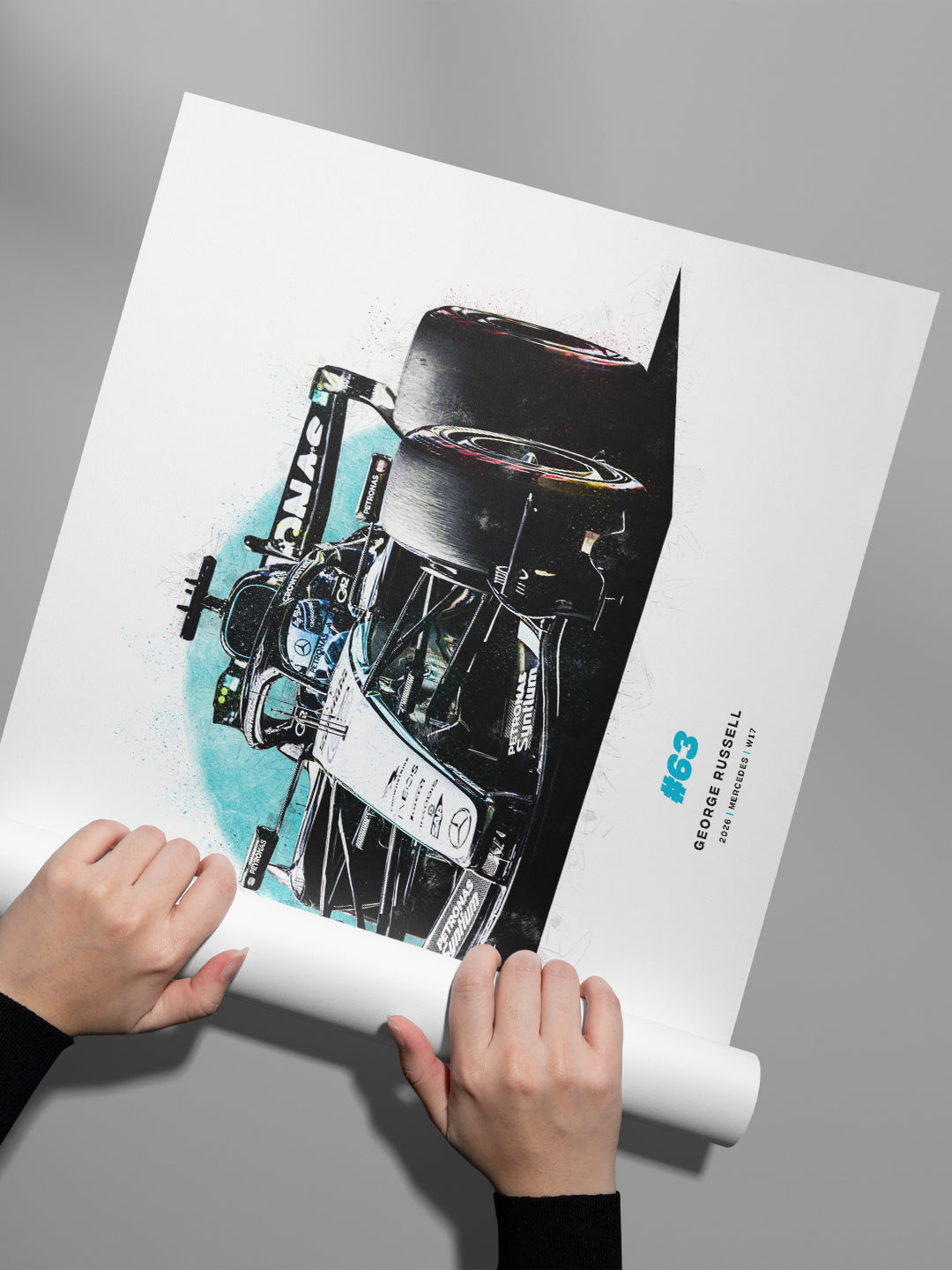 George Russell 2026 Mercedes W17, Formula 1 Print