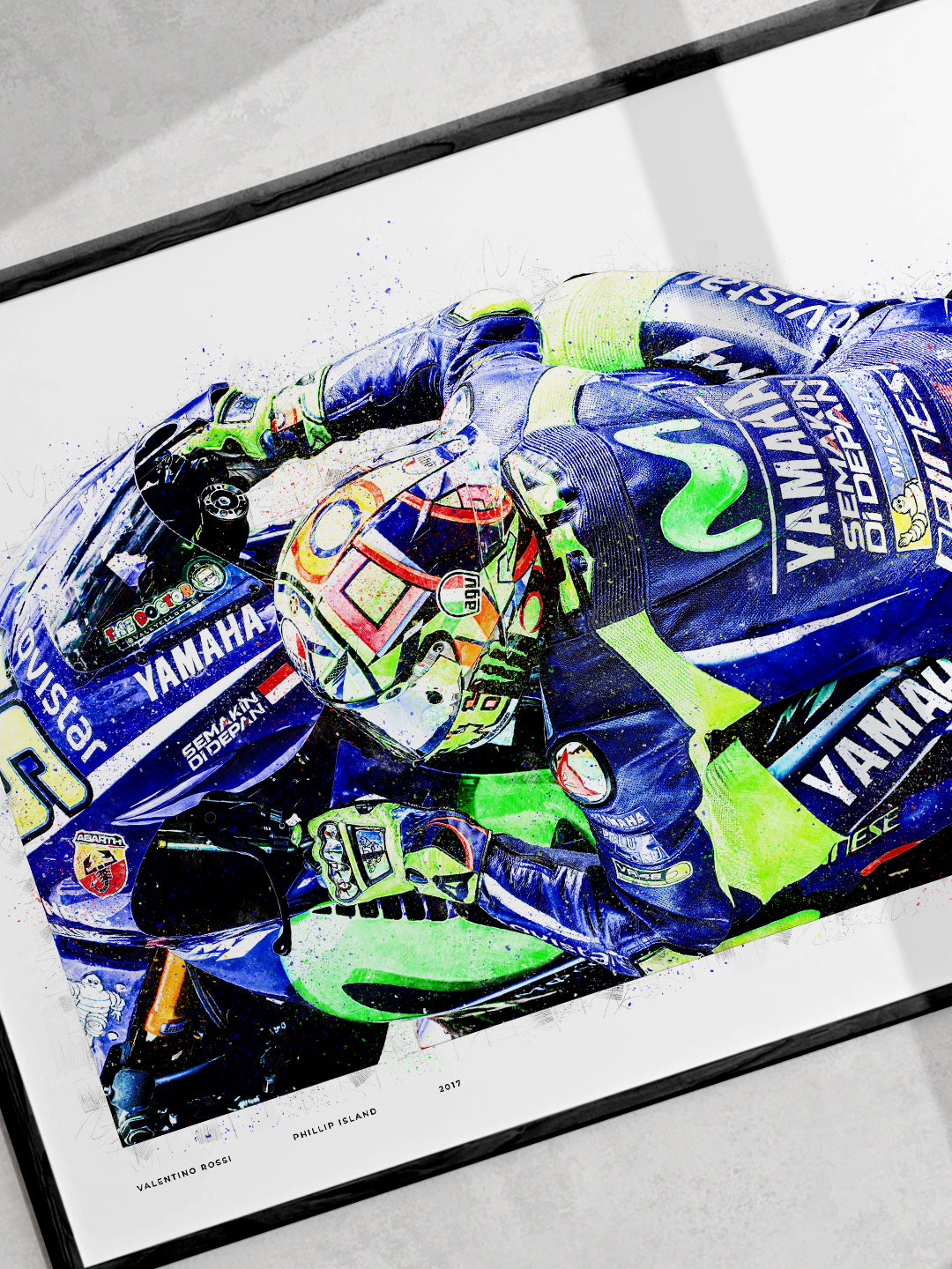Valentino Rossi – Phillip Island 2017 MotoGP Art Print