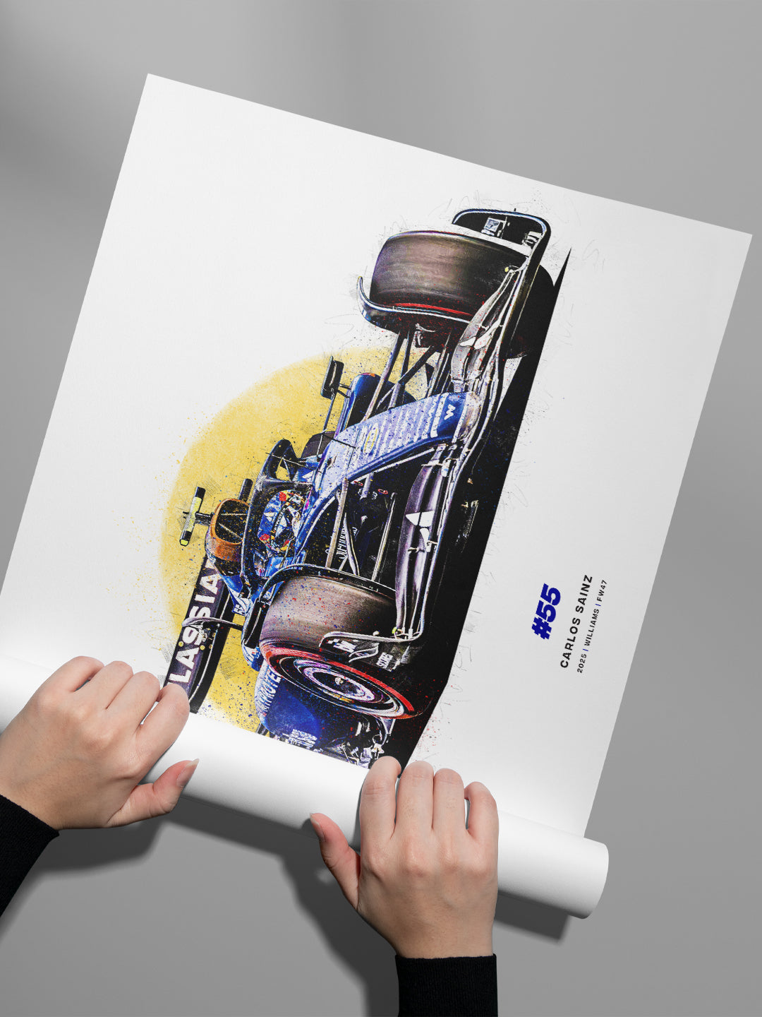 Carlos Sainz 2025 Williams FW47, Formula 1 Print