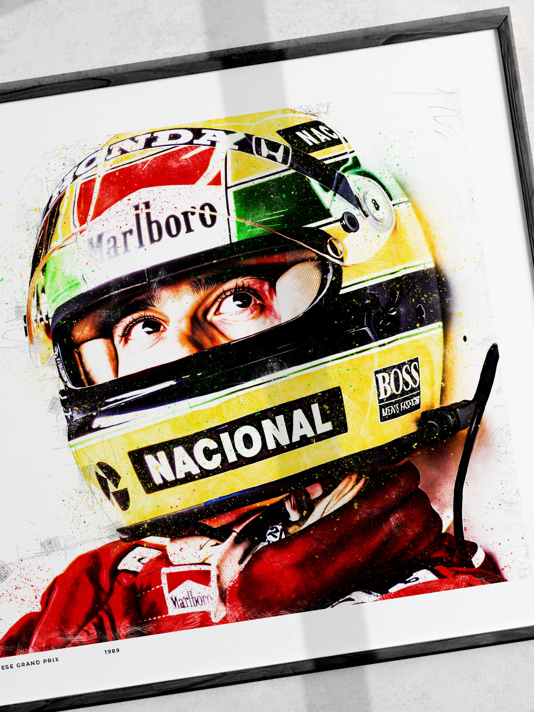 Ayrton Senna – Japanese Grand Prix 1989 Formula 1 Art Print