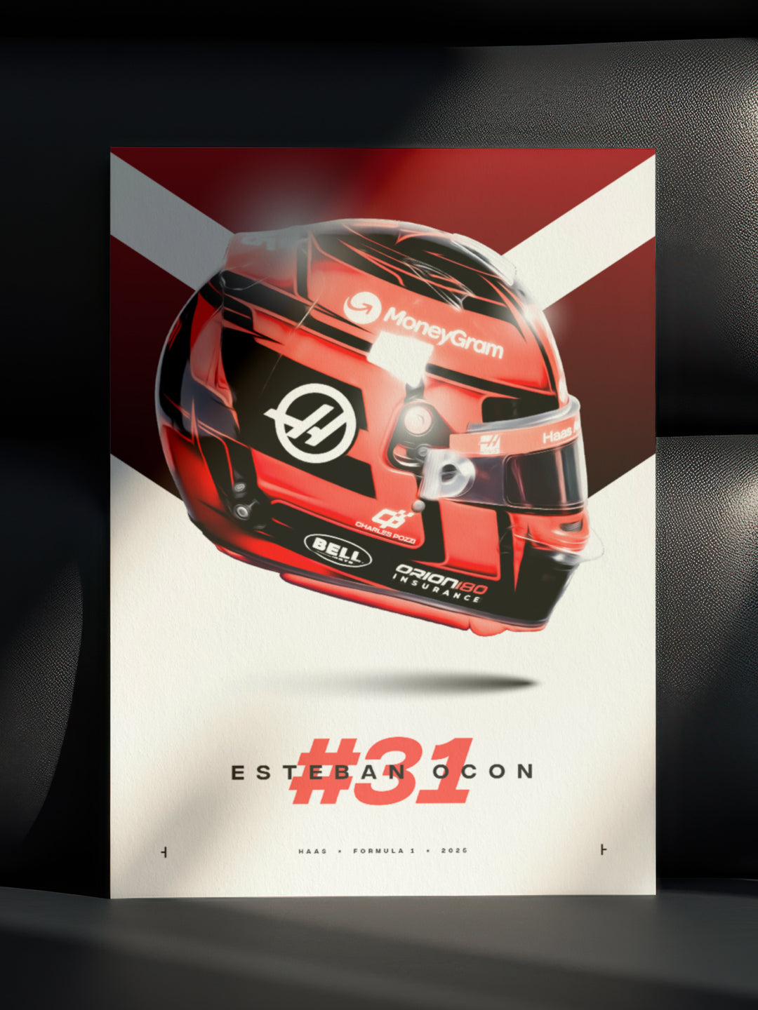 Esteban Ocon 2025 Helmet, Formula 1 Print