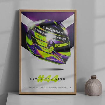 Lewis Hamilton 2024 Helmet, Formula 1 Print