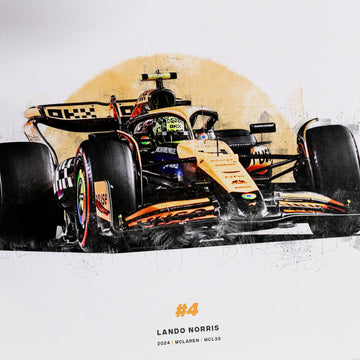 Lando Norris MCL38 McLaren, 2024 Formula 1 Car Print