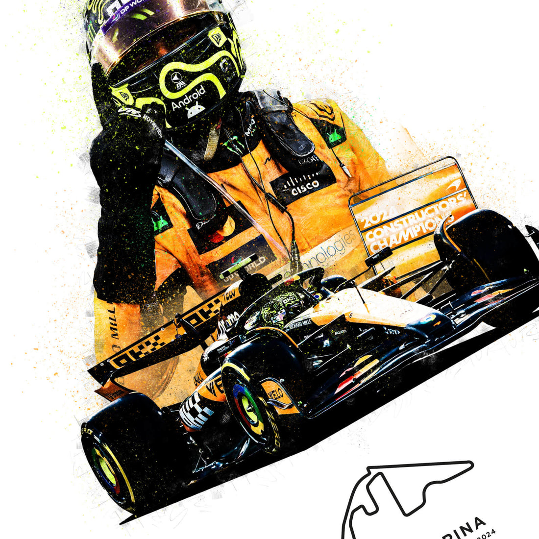 Limited Edition Lando Norris Abu Dhabi GP 2024 - Formula 1 Print