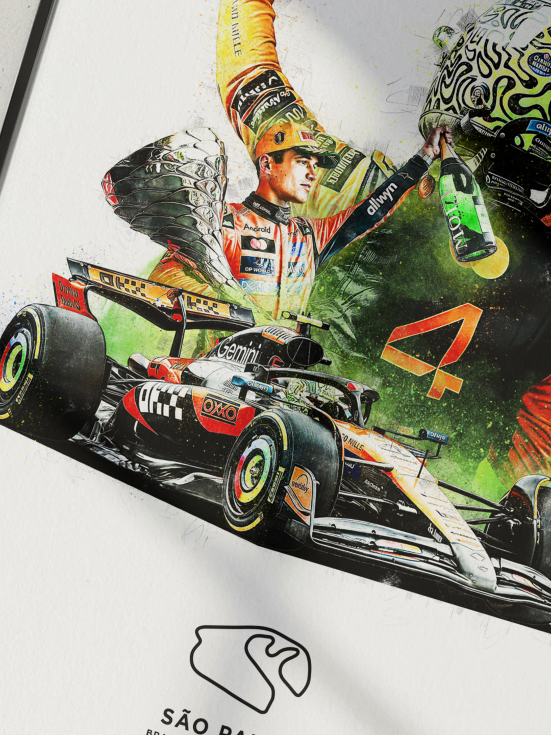 Limited Edition Lando Norris Brazilian GP 2025 Formula 1 Print