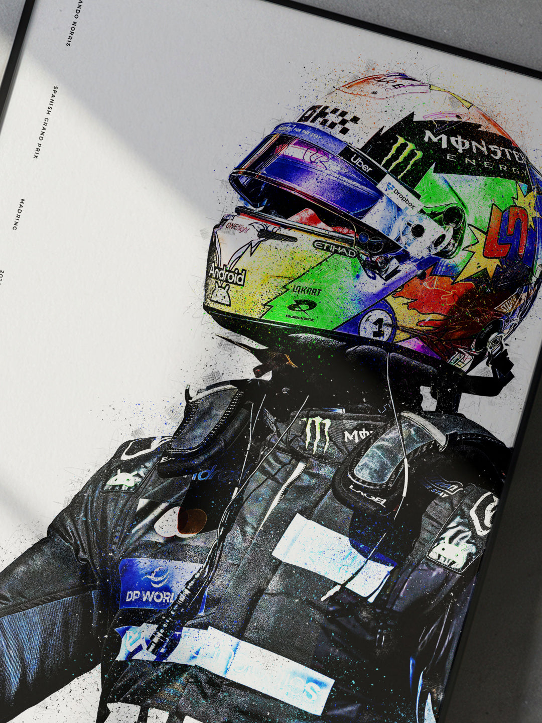 Lando Norris – Spanish (Madrid) GP Helmet 2026 Formula 1 Art Print