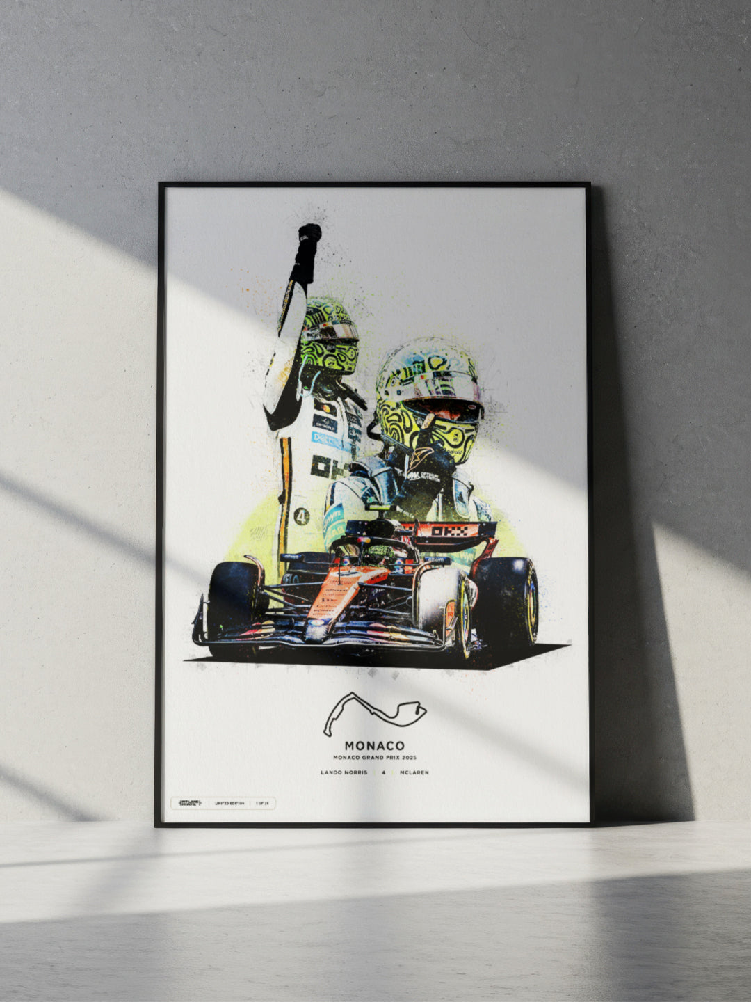 Limited Edition Lando Norris Monaco GP 2025 Formula 1 Print