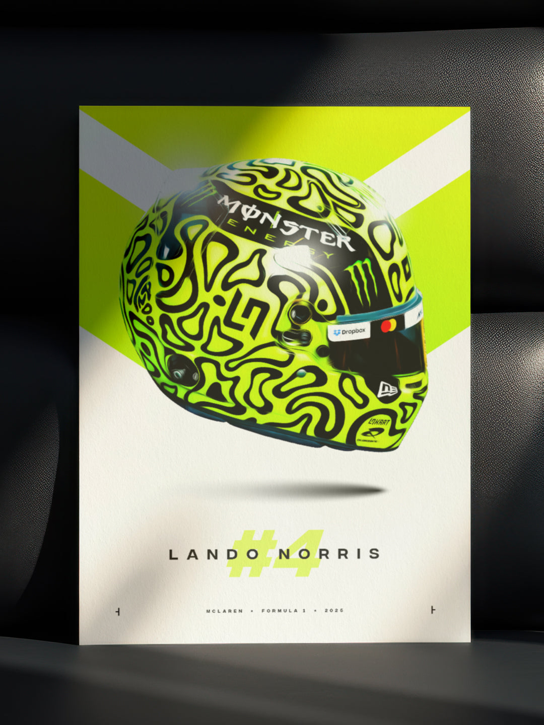 Lando Norris 2025 Helmet, Formula 1 Print