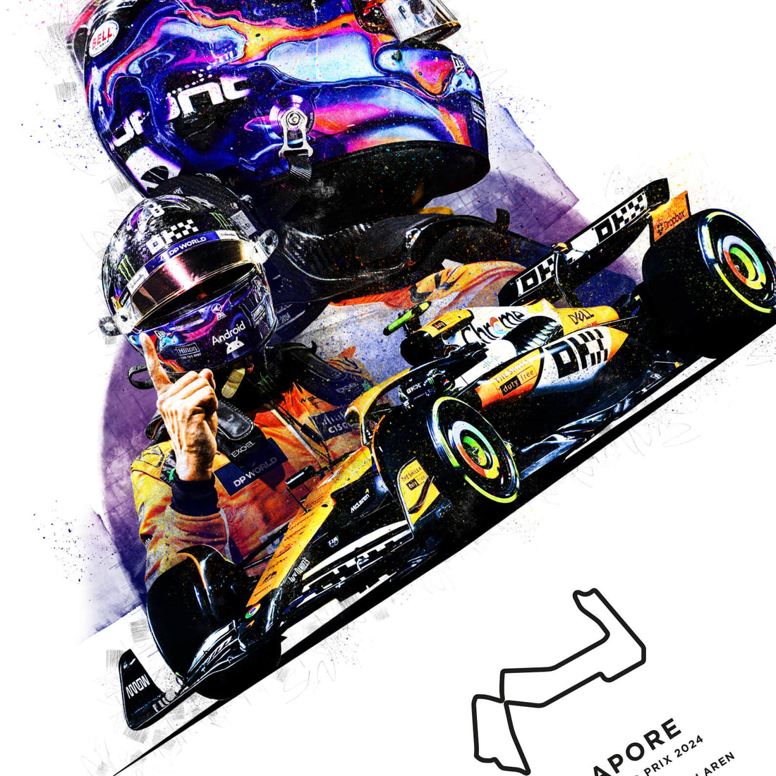 Limited Edition Lando Norris Singapore GP 2024 - Formula 1 Print