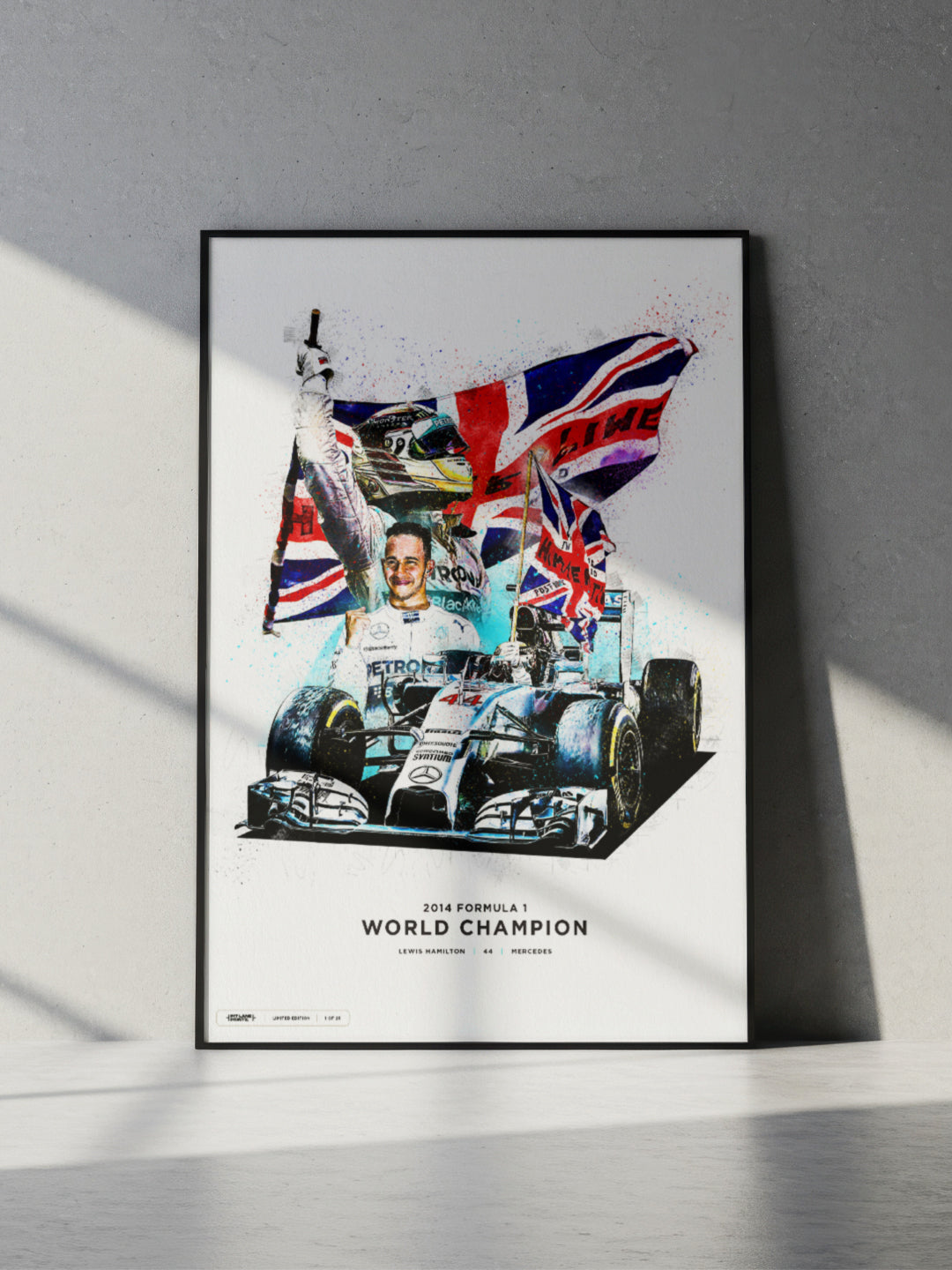 Limited Edition Lewis Hamilton, 2008 Formula 1 World Champion Print