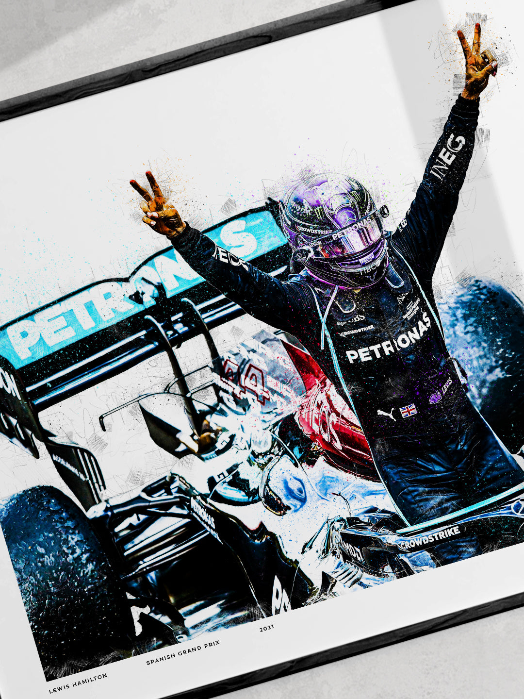 Lewis Hamilton – Spanish Grand Prix 2021 Formula 1 Art Print