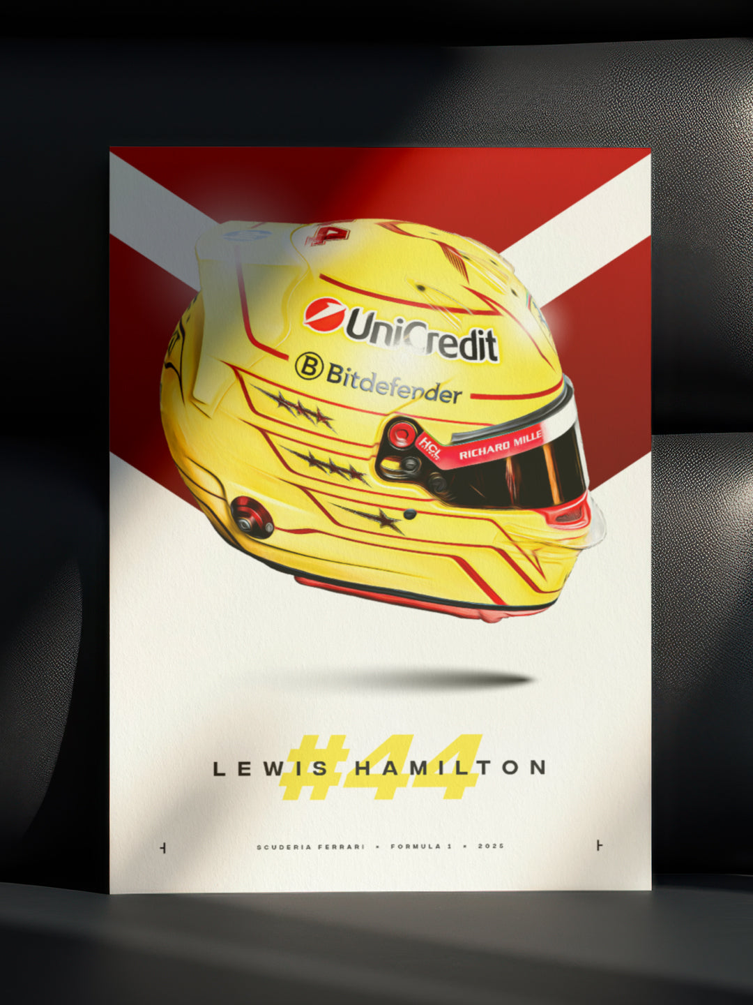 Lewis Hamilton 2025 Helmet, Formula 1 Print