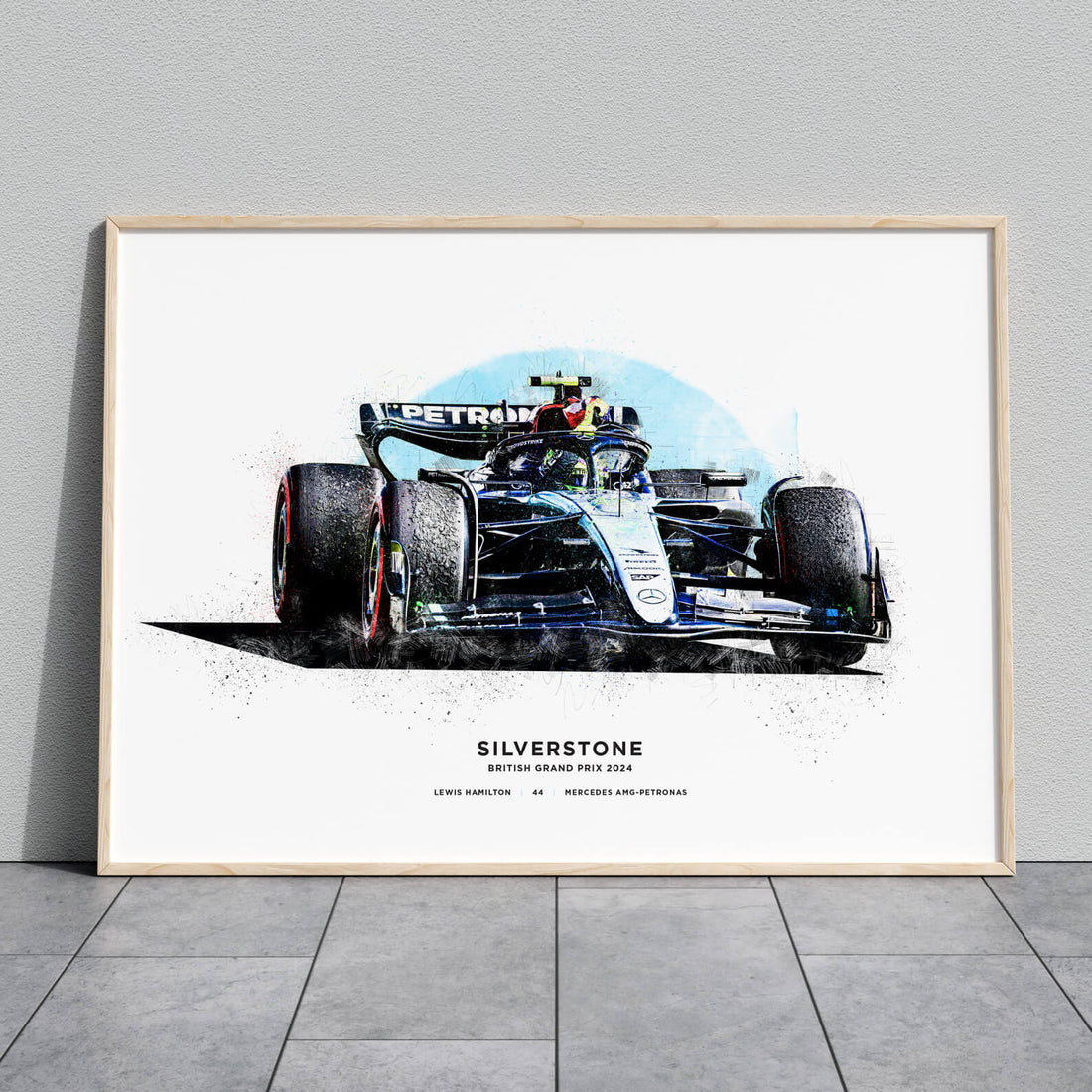 Lewis Hamilton Silverstone, British Grand Prix Print, Formula 1 2024