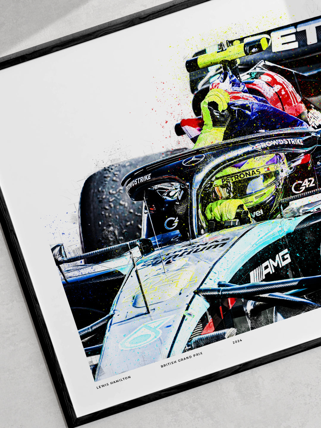 Lewis Hamilton – British Grand Prix 2024 Formula 1 Art Print