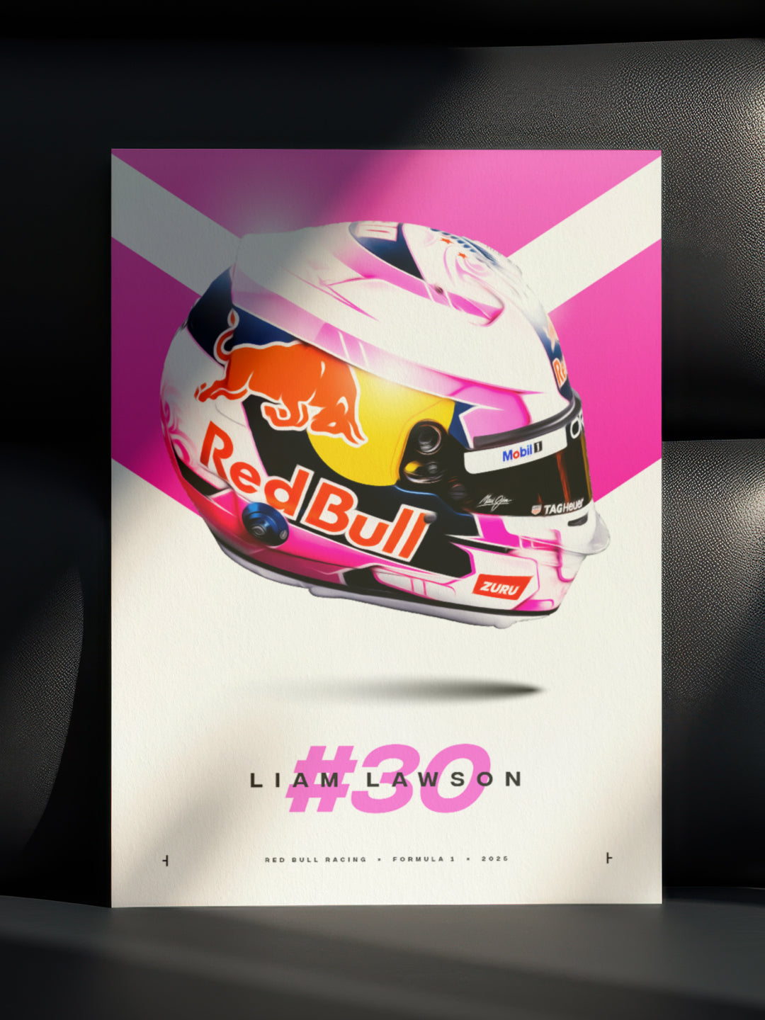 Liam Lawson 2025 Helmet, Formula 1 Print