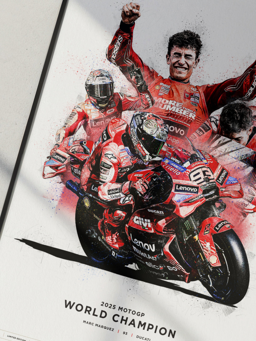 Limited Edition Marc Marquez, 2025 MotoGP World Champion Print