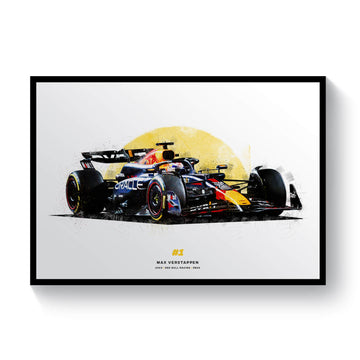 Max Verstappen RB20 Red Bull Racing, 2024 Formula 1 Car Print