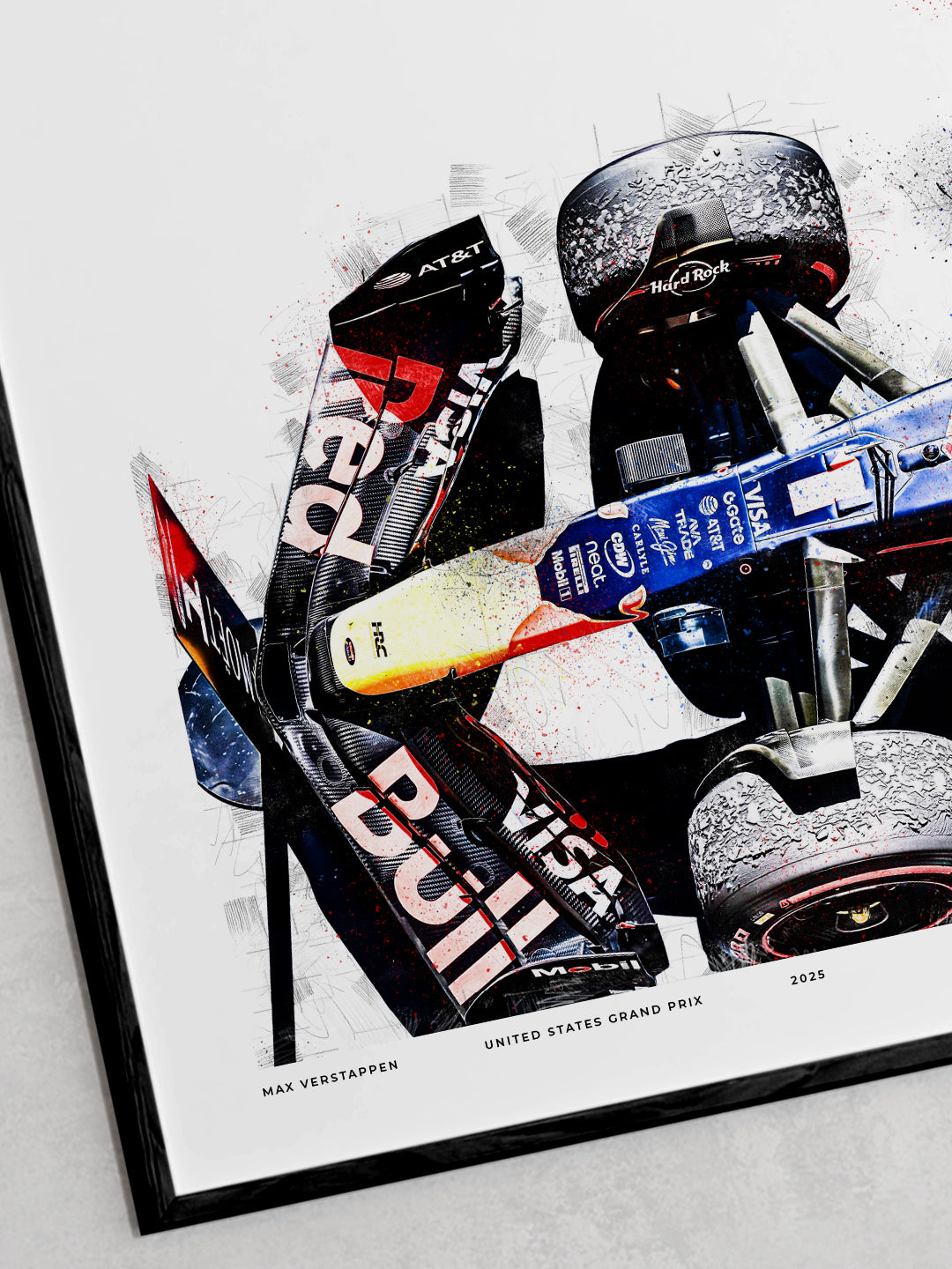 Max Verstappen – United States Grand Prix 2025 Formula 1 Art Print
