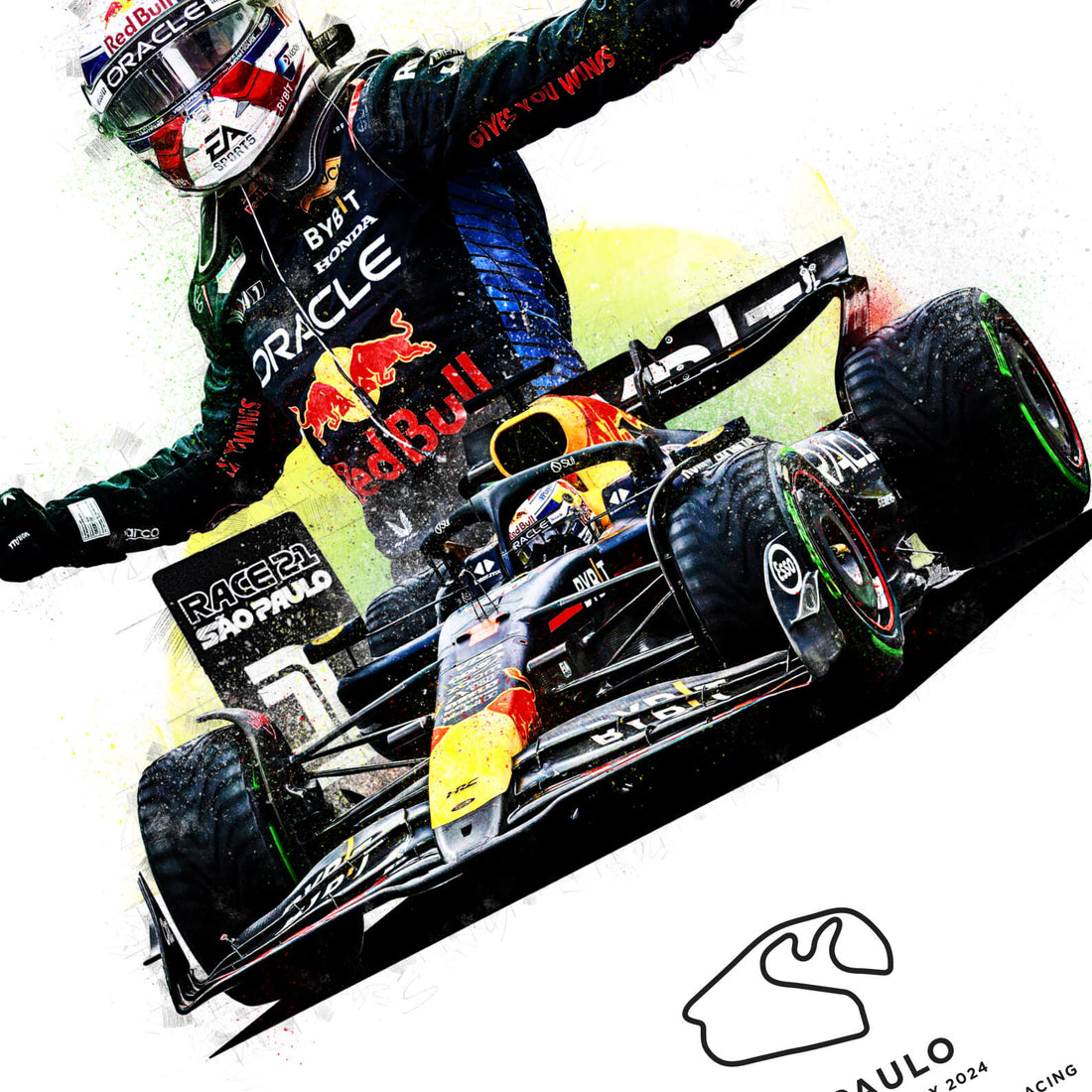 Limited Edition Max Verstappen, Brazilian GP 2024 - Formula 1 Print