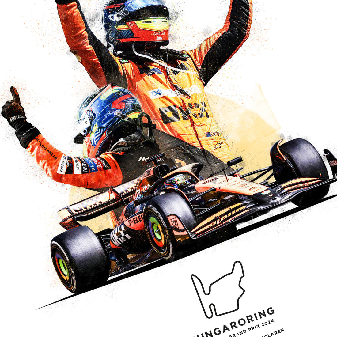 Limited Edition Oscar Piastri Hungarian GP 2024 - Formula 1 Print