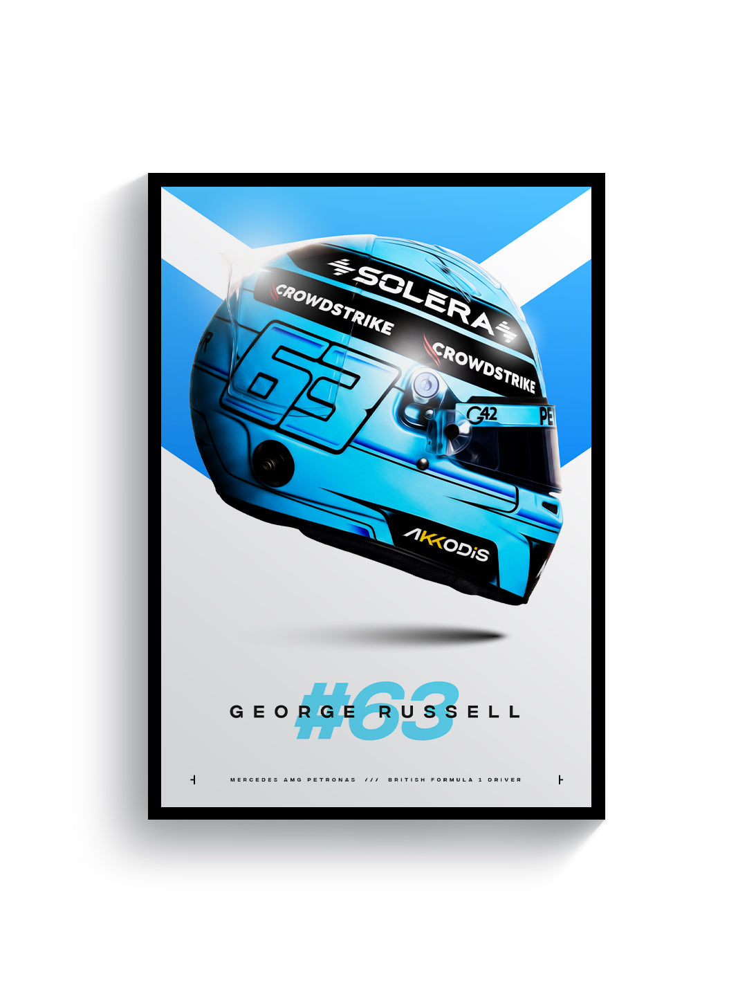 George Russell 2024 Helmet, Formula 1 Print