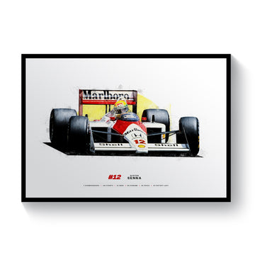 Ayrton Senna | McLaren MP4/4 | Formula 1 Print