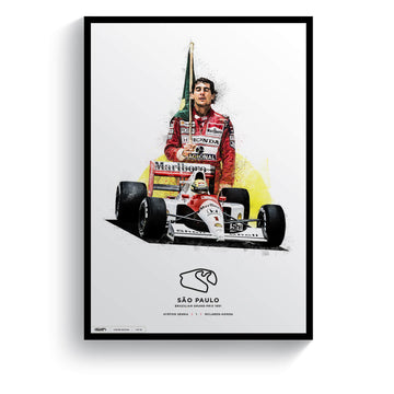 Limited Edition Ayrton Senna 1991 Brazilian Grand Prix Formula 1 Print