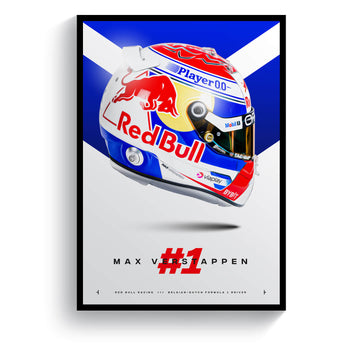 Max Verstappen 2024 Helmet, Formula 1 Print