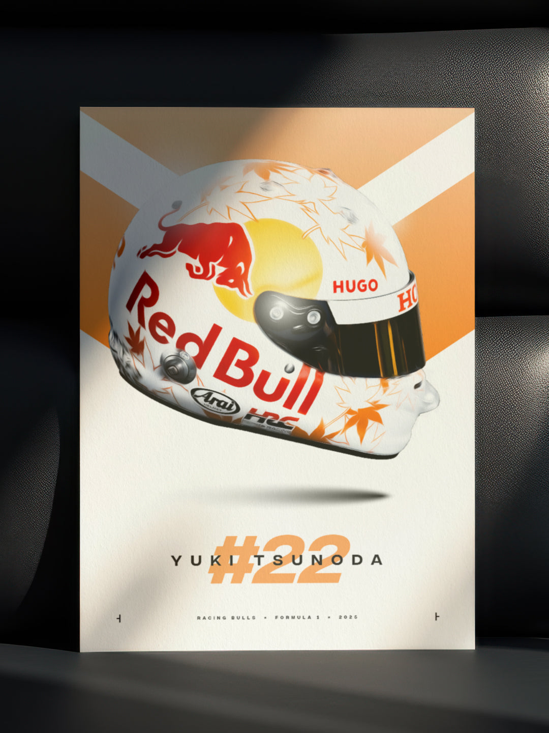 Yuki Tsunoda 2025 Helmet, Formula 1 Print