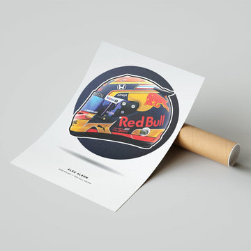 Alexander Albon 2020 Formula 1 Helmet Print