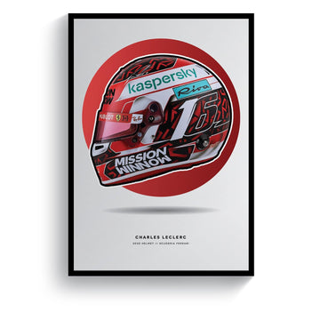 Charles Leclerc 2020 Formula 1 Helmet Print