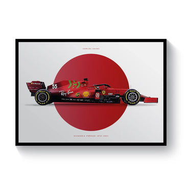 Carlos Sainz Scuderia Ferrari SF21 2021 Formula 1 Car Print