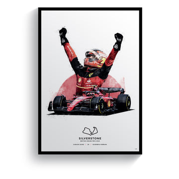 Limited Edition Carlos Sainz Print : 2022 Formula 1 Silverstone GP