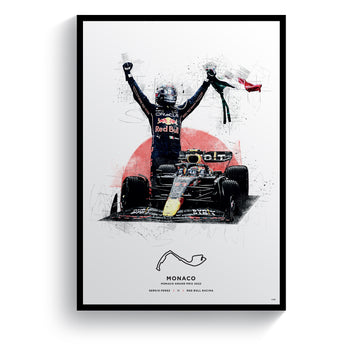Limited Edition Sergio Perez Print : 2022 Formula 1 Monaco GP