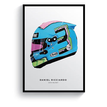 Daniel Ricciardo Formula 1 2019 Helmet Print (Left)
