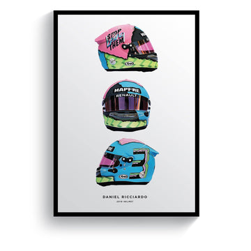 Daniel Ricciardo Formula 1 2019 Helmet Print (3 Angles)