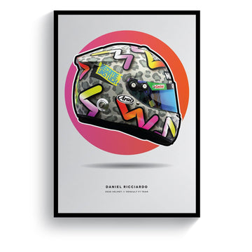 Daniel Ricciardo Formula 1 2020 Helmet Print