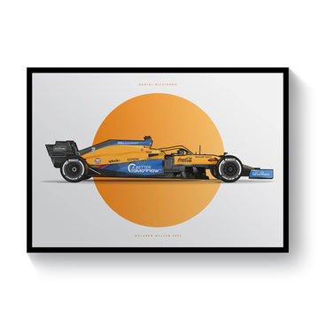 Daniel Ricciardo McLaren MCL35M 2021 Formula 1 Car Print