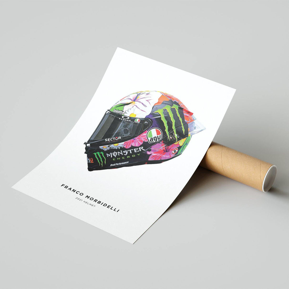 Franco Morbidelli 2021 MotoGP Helmet Print