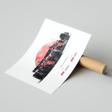 Ferrari 1-2 Bahrain Grand Prix | 2022 Formula 1 Art Print