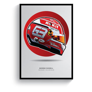 George Russell 2020 Formula 1 Helmet Print